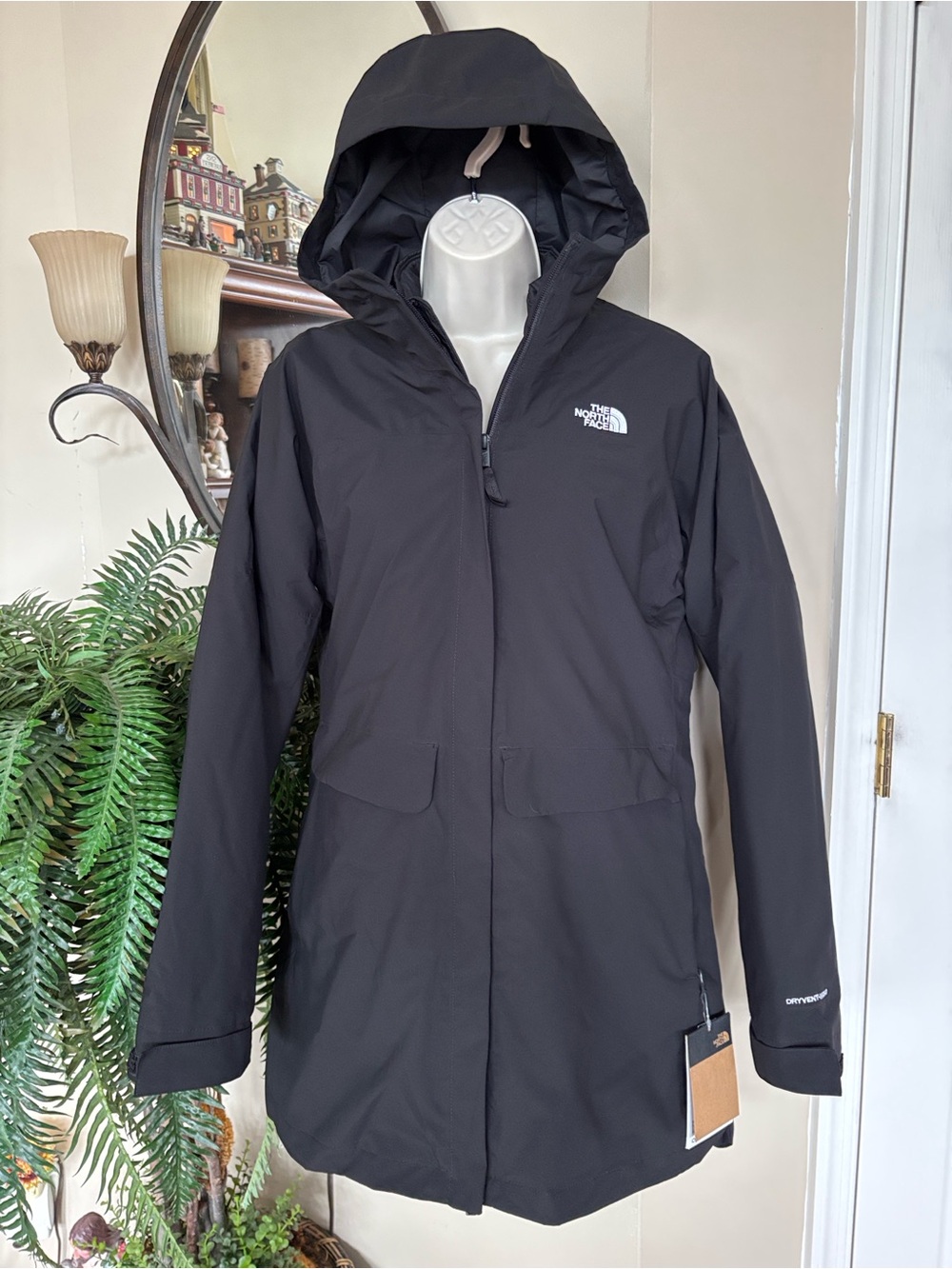 The North Face DryVent Mono Triclimate Parka 3-in-1 Black Shell Jacket w/ Liner